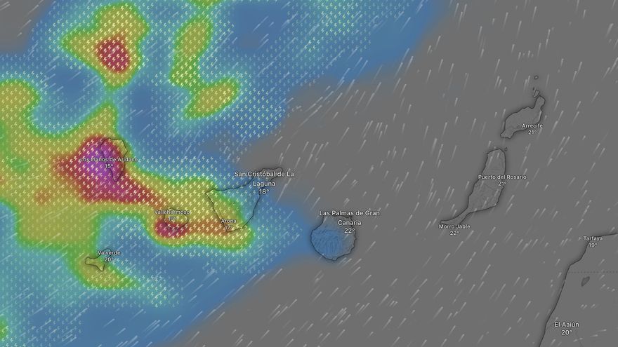 Aemet riega de avisos amarillos y naranjas a Canarias por la llegada de un potente frente atlántico