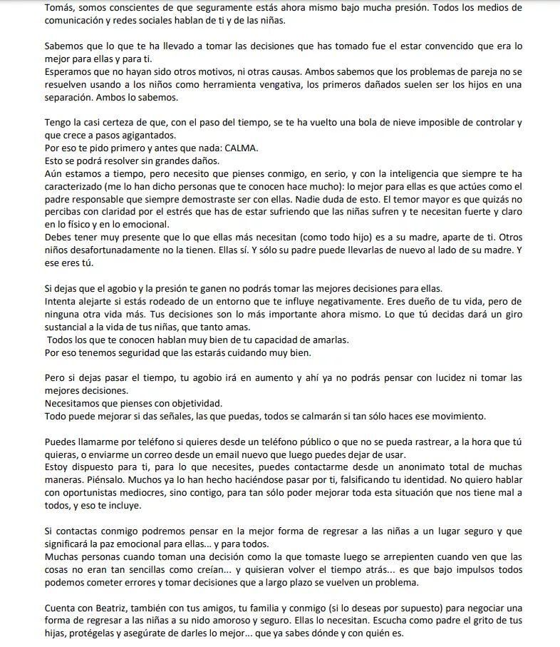 Carta abierta dirigida a Tomás Gimeno