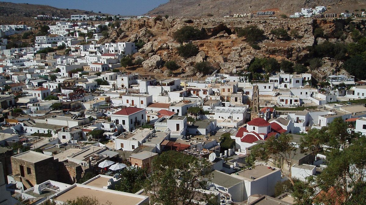 Casas blancas en Lindos.