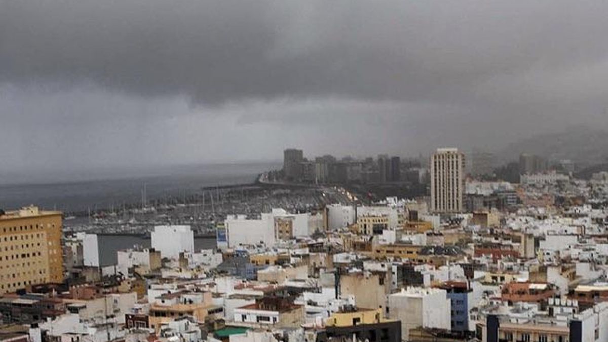 Imagen de archivo de un día de lluvia en Las Palmas de Gran Canaria.