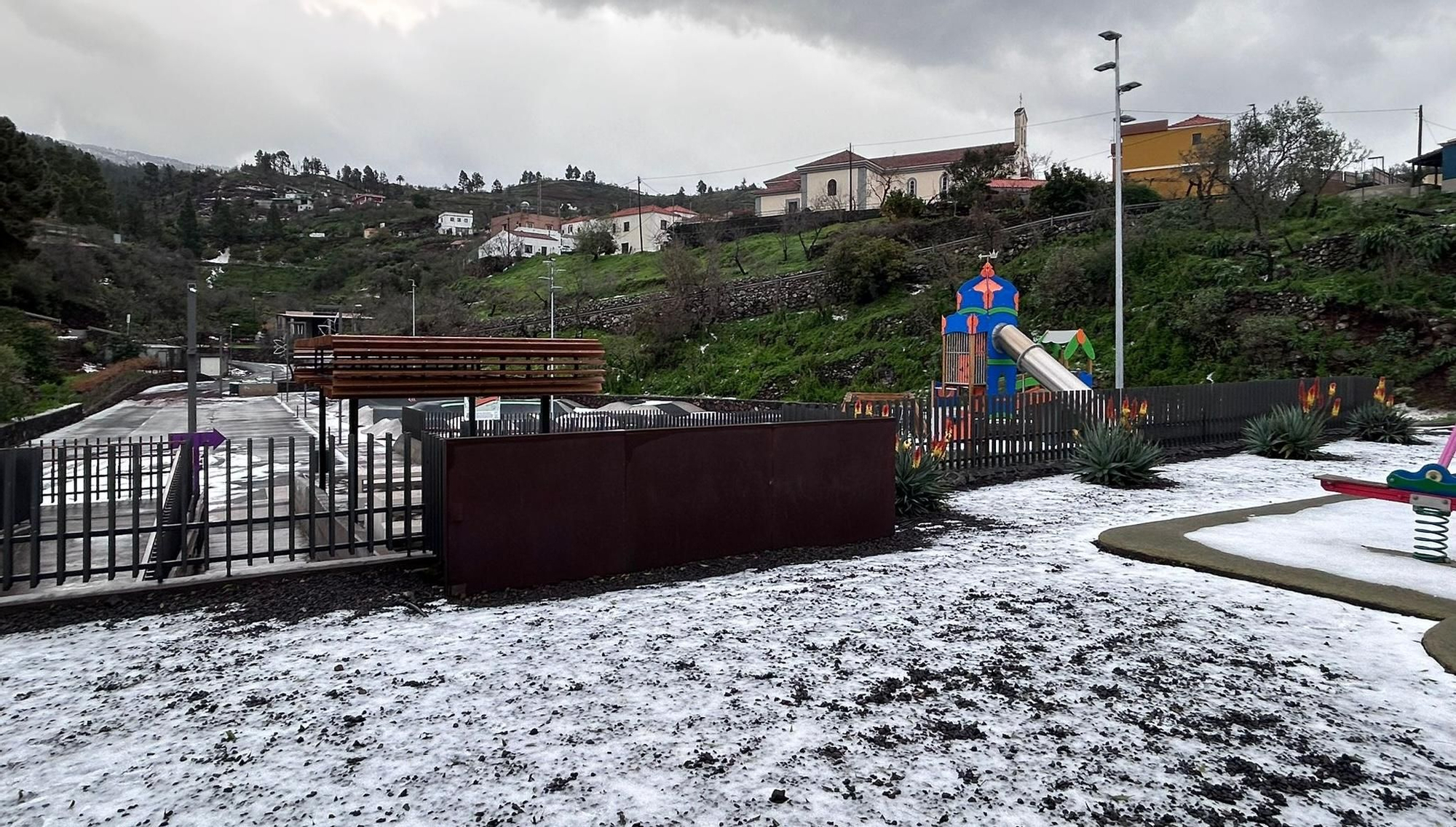 La nieve y el granizo cubre el municipio de Puntagorda. LA PALMA AHORA