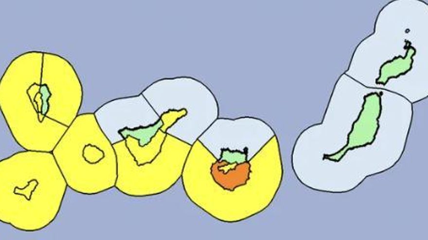 Avisos declarados en Canarias este lunes