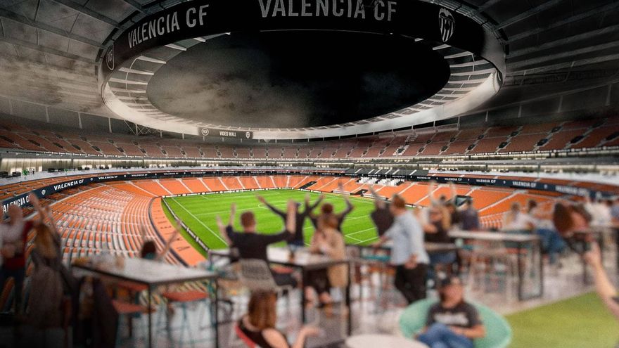 Imagen virtual del nuevo Mestalla.
