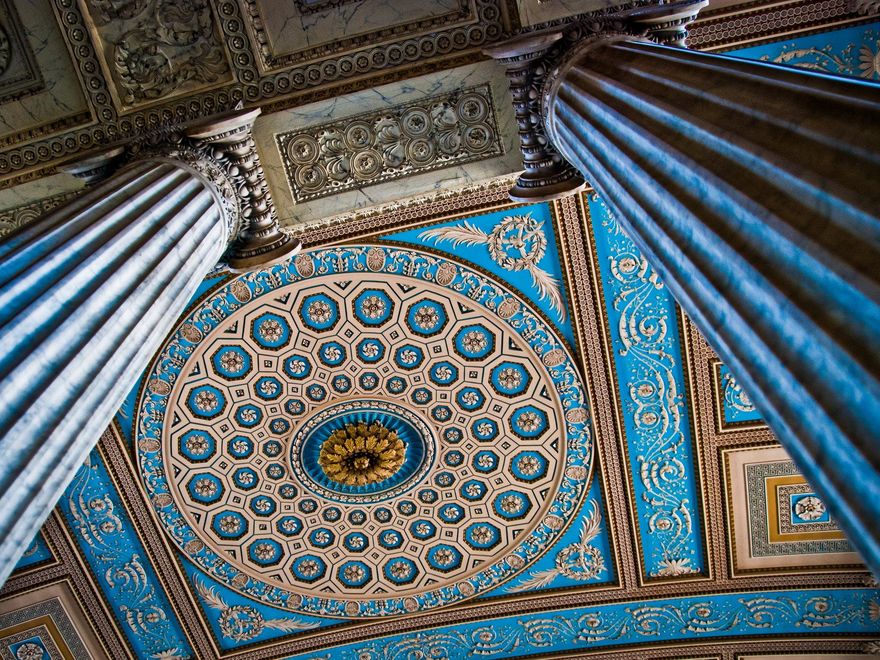 Techos pintados en la Capilla de San Pedro y San Pablo del Old Royal Navy College.
