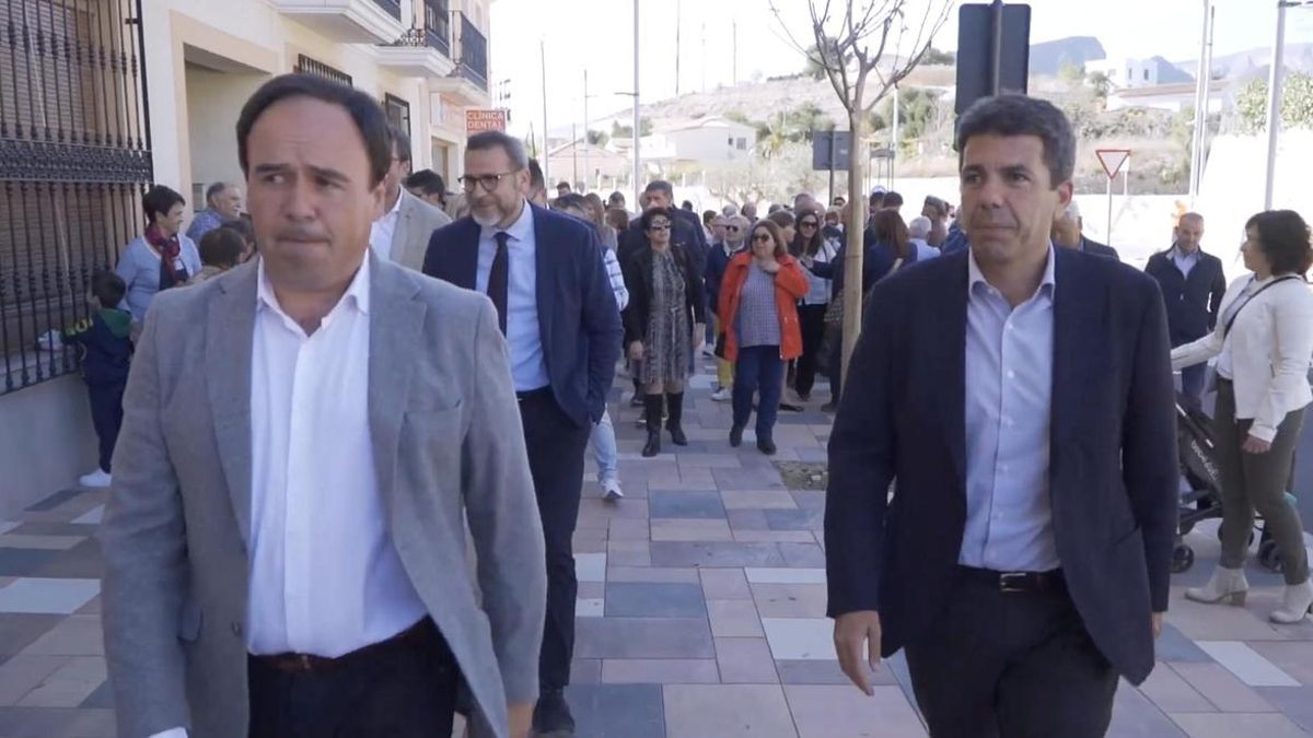Mazón inauguró una obra señalada en el dosier y en la que Llorca tiene intereses: "Pongo a Finestrat como ejemplo"