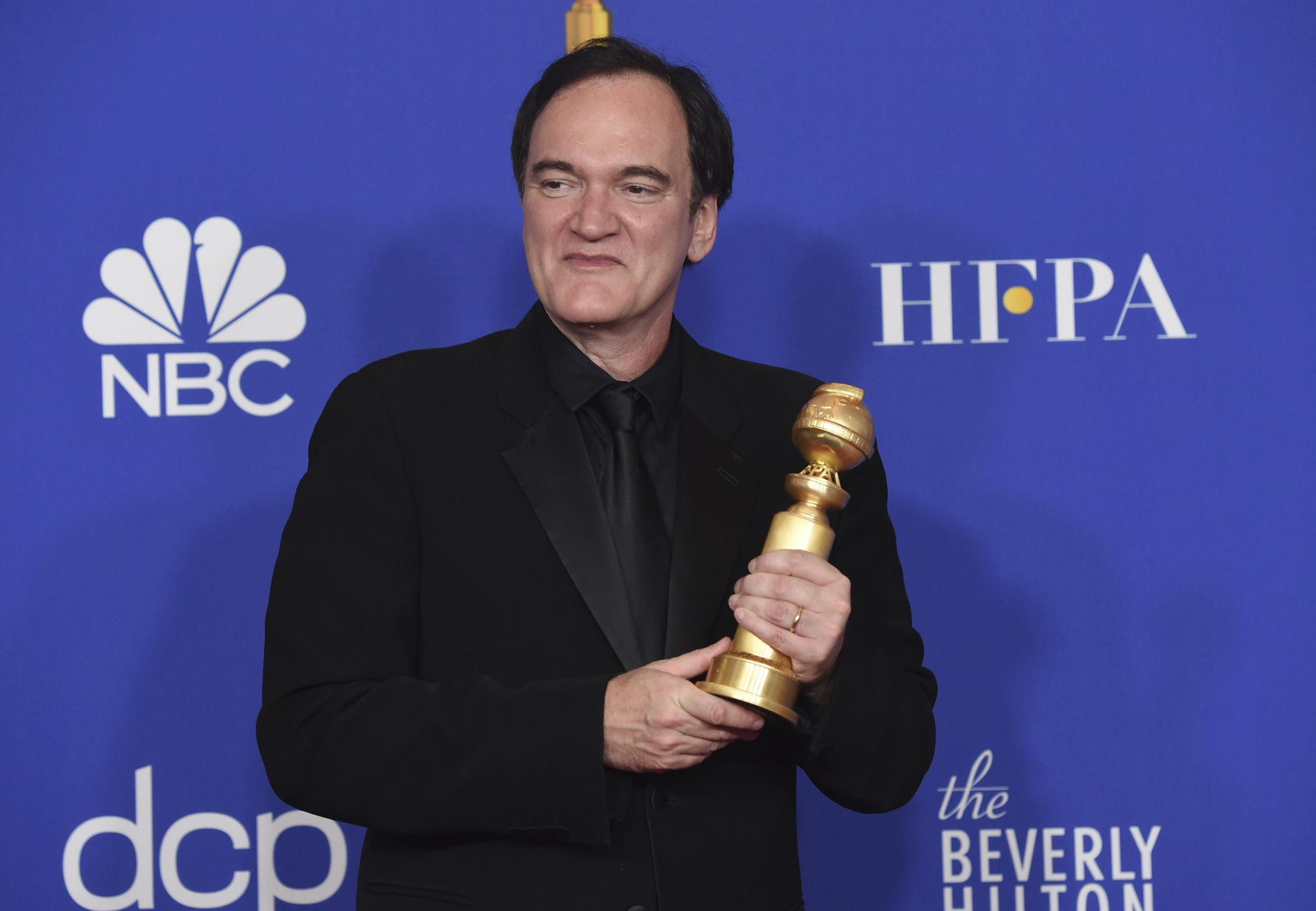 Quentin Tarantino en los Globos de Oro 2020, en imágenes