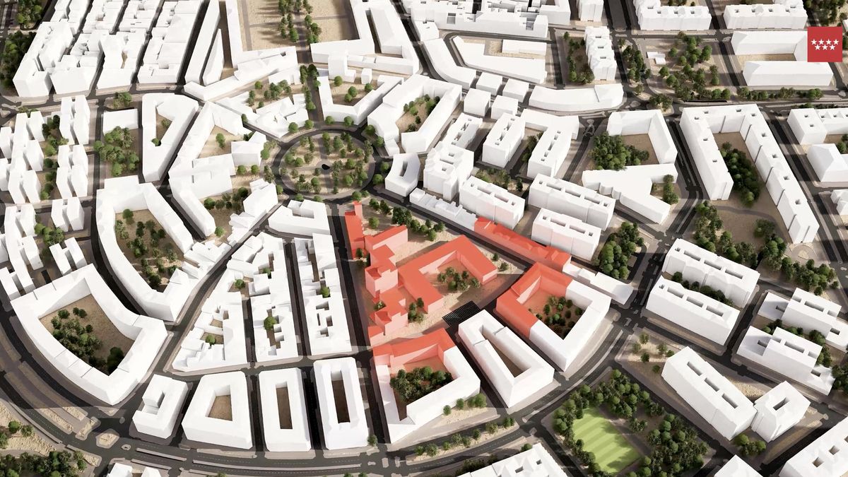 Zona afectada por la reapertura de la línea 7B de Metro de Madrid