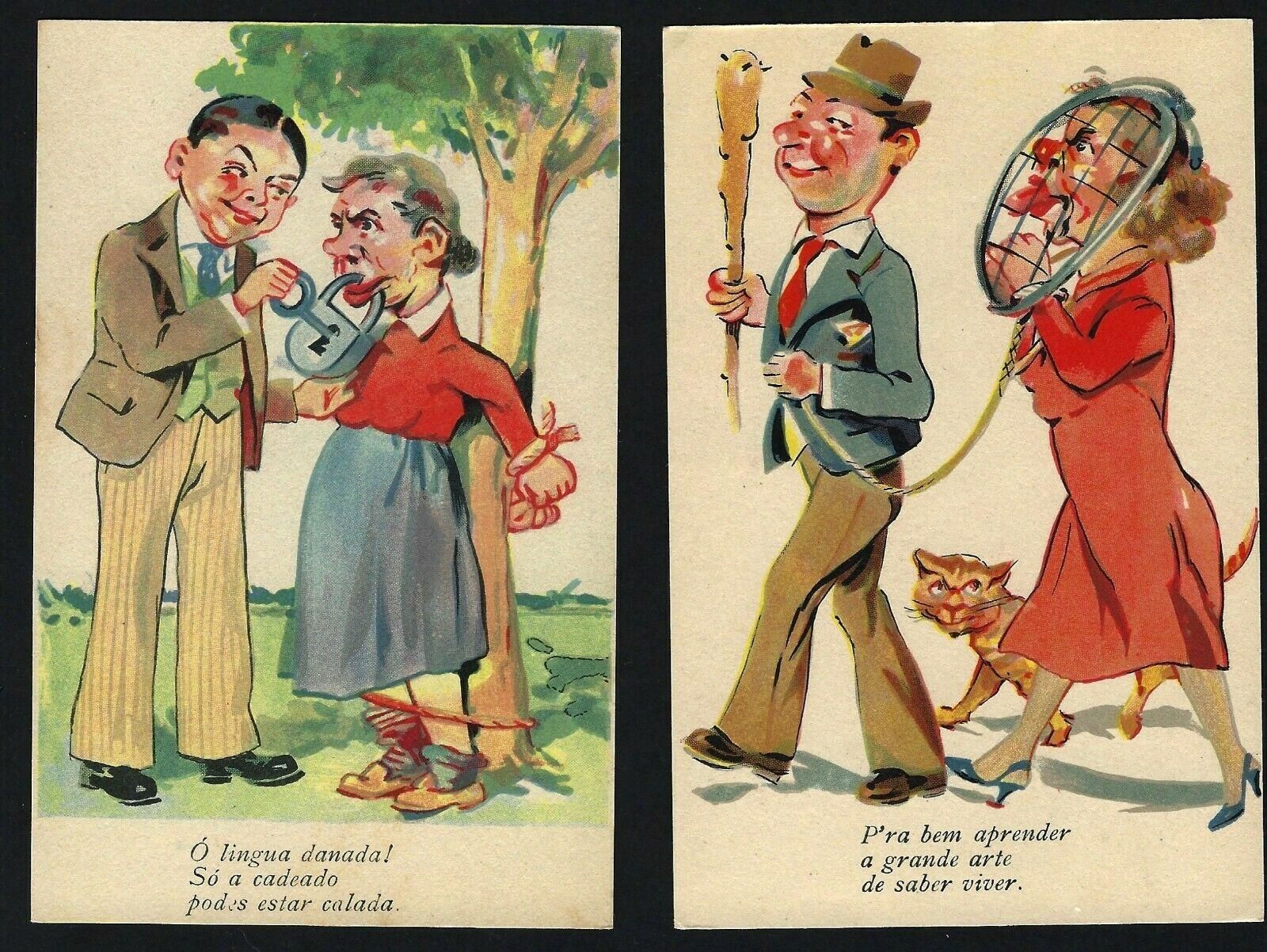 Las postales machistas antiguas: la mujer como fuente de escarnio y mofa