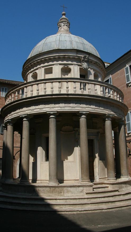 El Templete de Bramante, una de las obras cumbre del renacimiento en Roma.