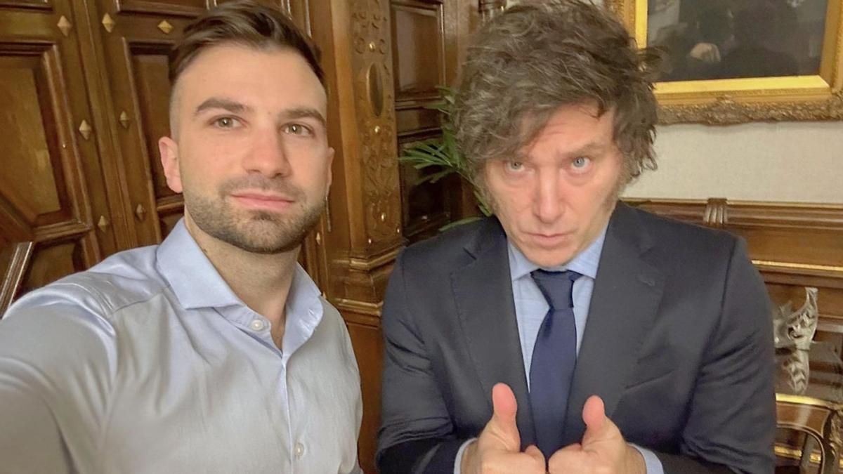Mauricio Novelli y Javier Milei, antes de que estallara el escándalo $LIBRA.