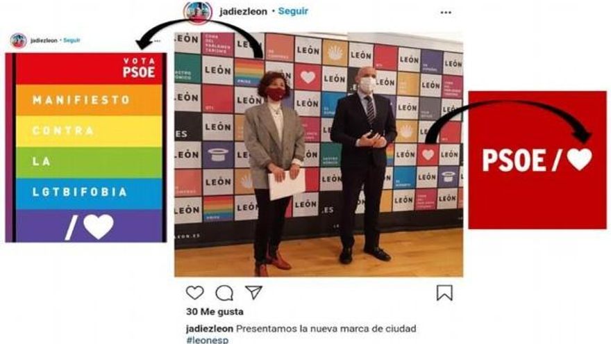 El PP quiso ver imágenes socialistas en la nueva marca leonesa.