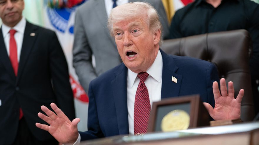 Imagen del archivo del presidente de Estados Unidos, Donald Trump. EFE/EPA/ALLISON ROBBERT / POOL