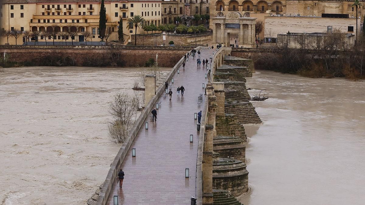 El río Guadalquivir ha superado el umbral naranja a su paso por Córdoba