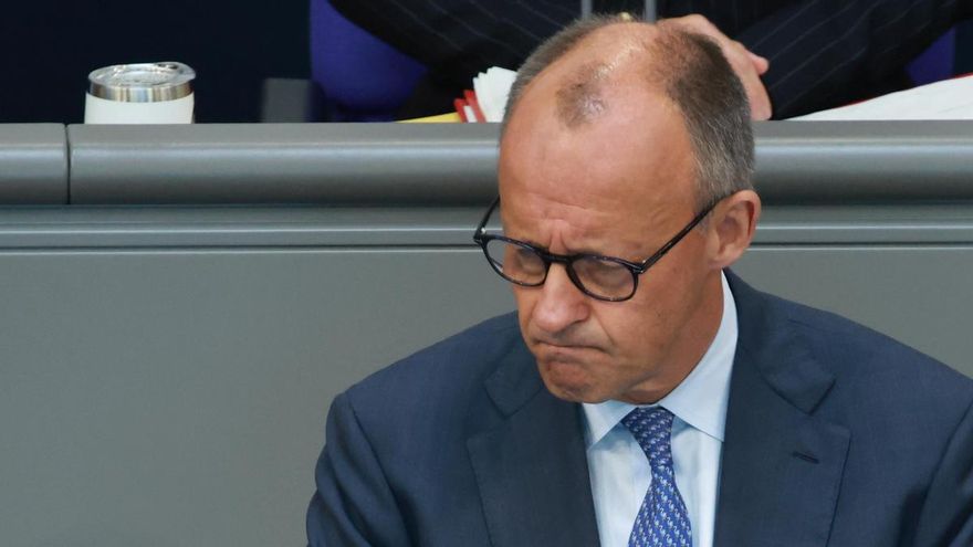 El canciller alemán, Chancellor Friedrich Merz, durante un discurso en el Bundestag el 11 de junio.