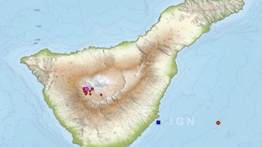 Enjambre sísmico con al menos 500 terremotos en Las Cañadas del Teide en algo más de 3 horas