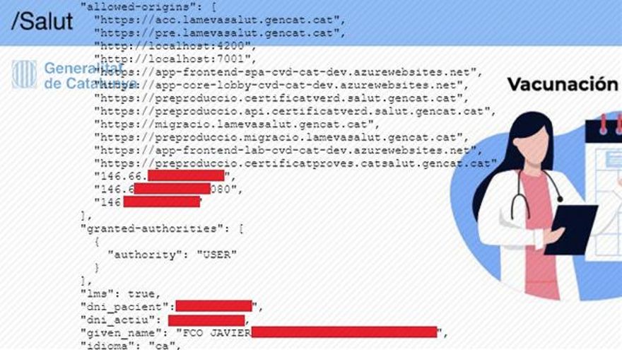 Una brecha en la web de autocita de la vacuna de Catalunya dejó a la vista datos personales de los ciudadanos