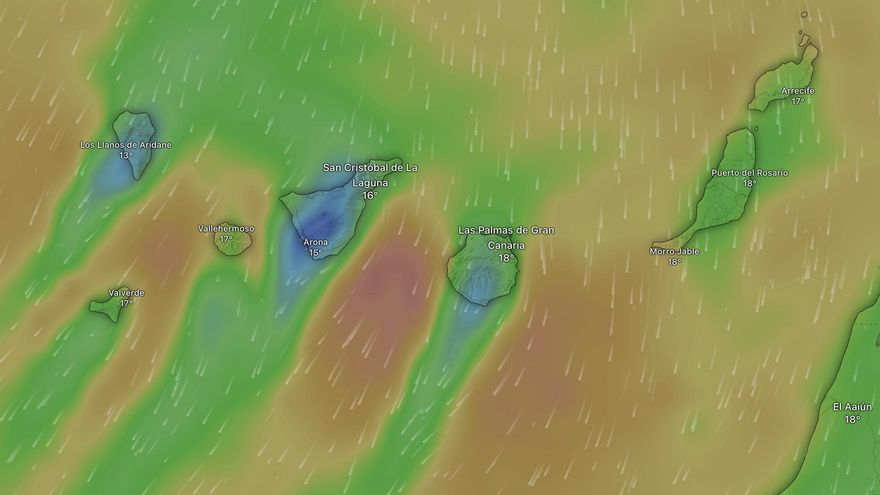 Cuatro islas de Canarias, en aviso amarillo hasta el jueves