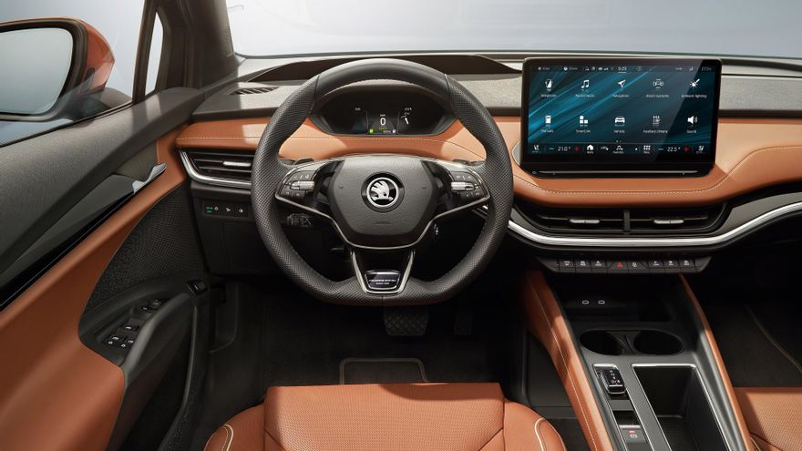 Habitáculo del Skoda Enyaq iV.