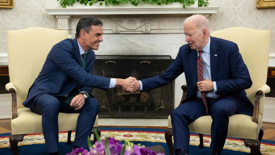 El presidente del Gobierno, Pedro Sánchez, se reúne con el presidente de EEUU, Joe Biden.