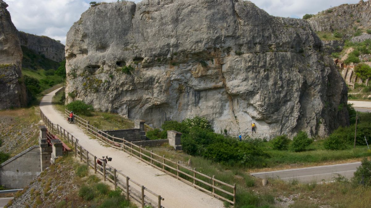 Zona de escalada en el desfiladero