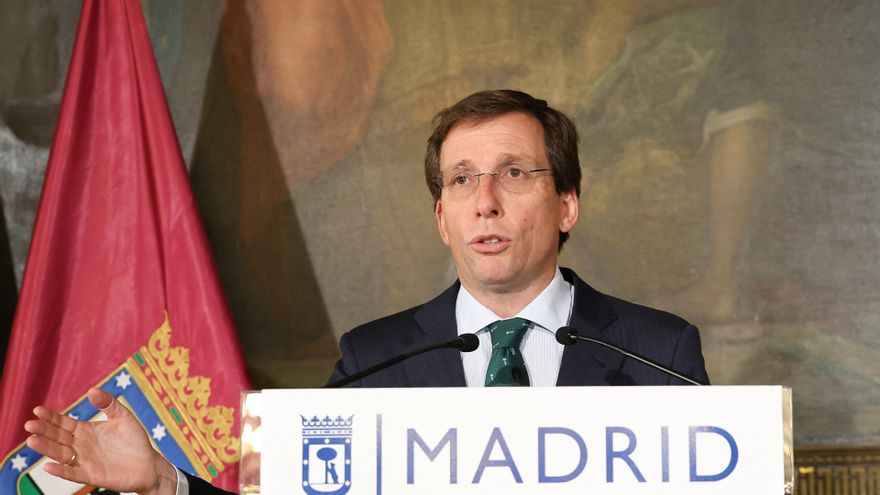 El alcalde de Madrid, José Luis Martínez-Almeida, durante una rueda de prensa posterior al Consejo y la Junta Local de Seguridad de la ciudad, en la Casa de la Villa
