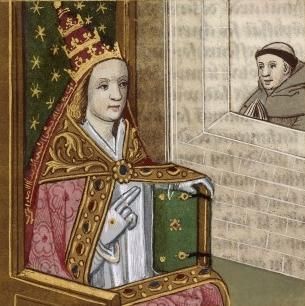 La papesse Jeanne, ilustración de De Mulieribus claris (1500)