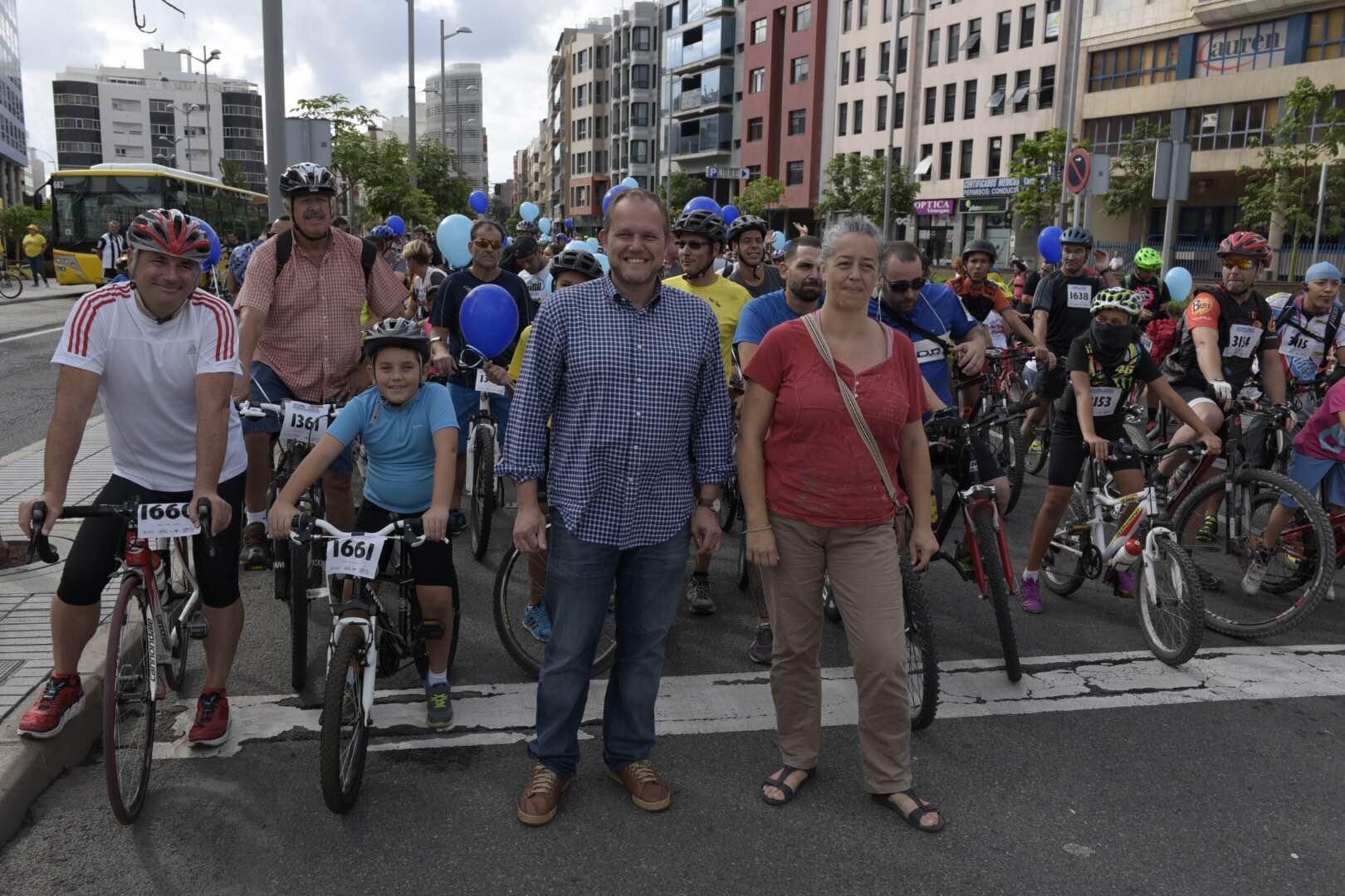 Fiesta de la Bicicleta y del Peatón en Las Palmas de Gran Canaria.