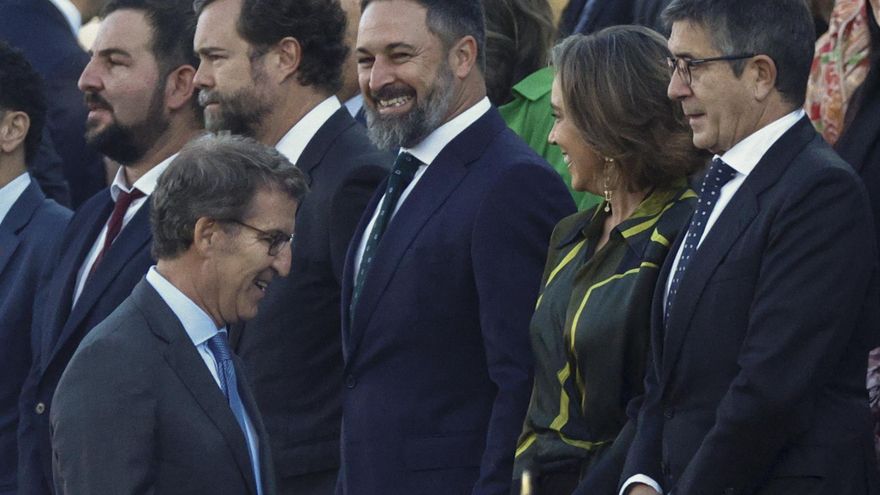 Abascal plantea ante la reforma de la sedición una nueva foto de Colón que Feijóo intenta rehuir