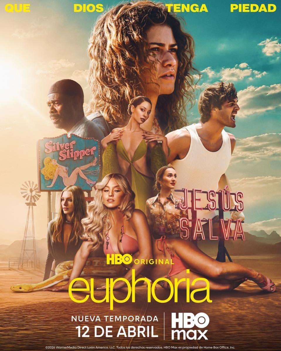 Afiche promocional de la temporada 3 de 'Euphoria' HBO Max