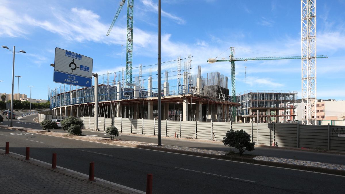 Obras del Residencial Las Américas, en Guanarteme