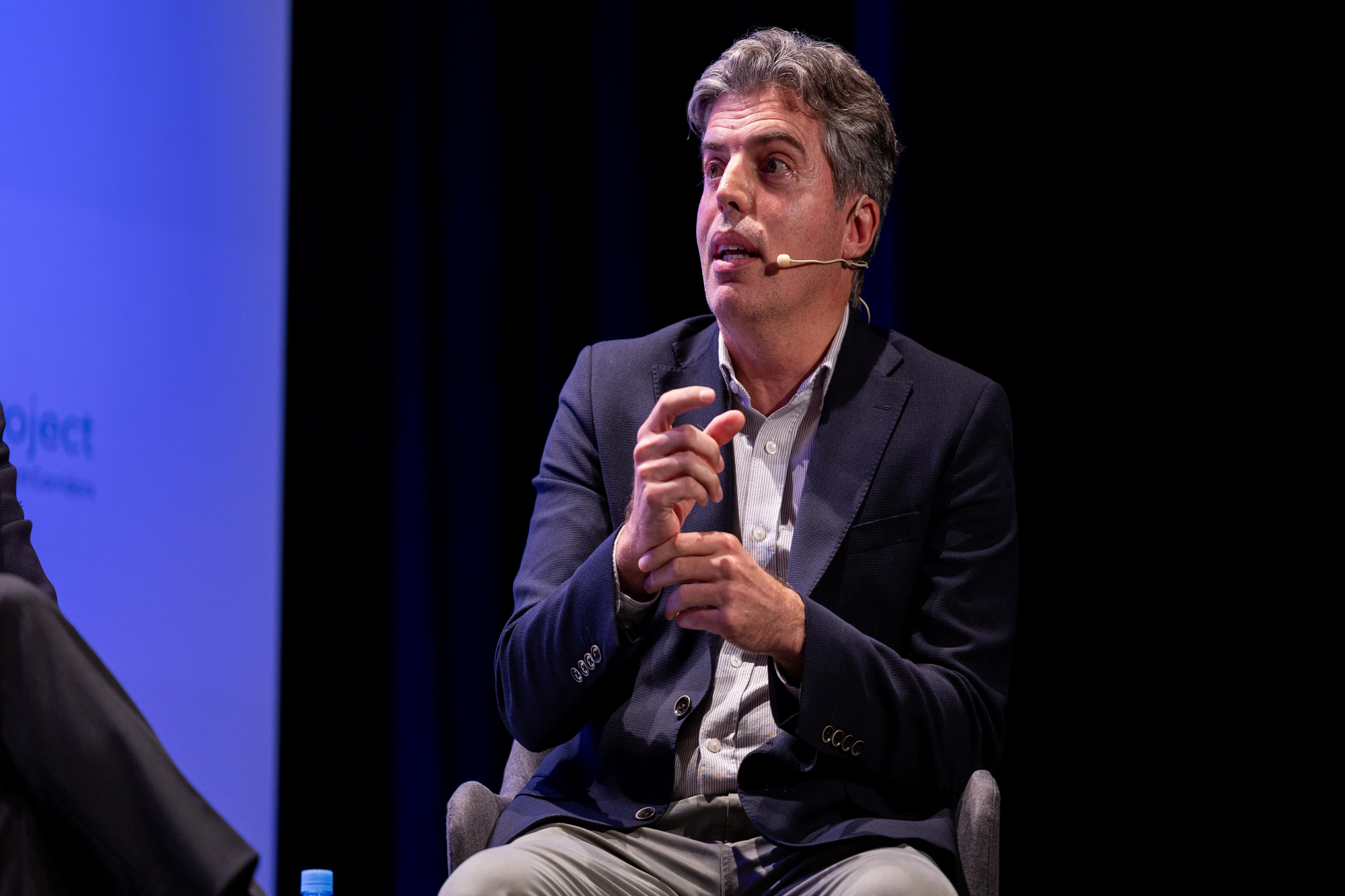 Javier Gisbert, presidente de la Federación de Empresas Constructoras de Obra Pública de la provincia de Alicante (FOPA), interviene en el II Foro Municipalista Corredor Mediterráneo.