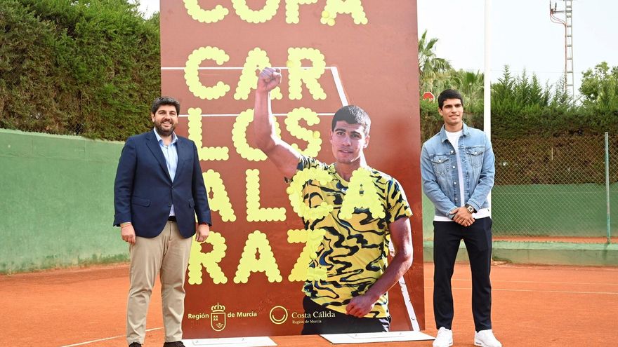 López Miras anuncia la Copa Carlos Alcaraz en Murcia junto al tenista en plena campaña electoral