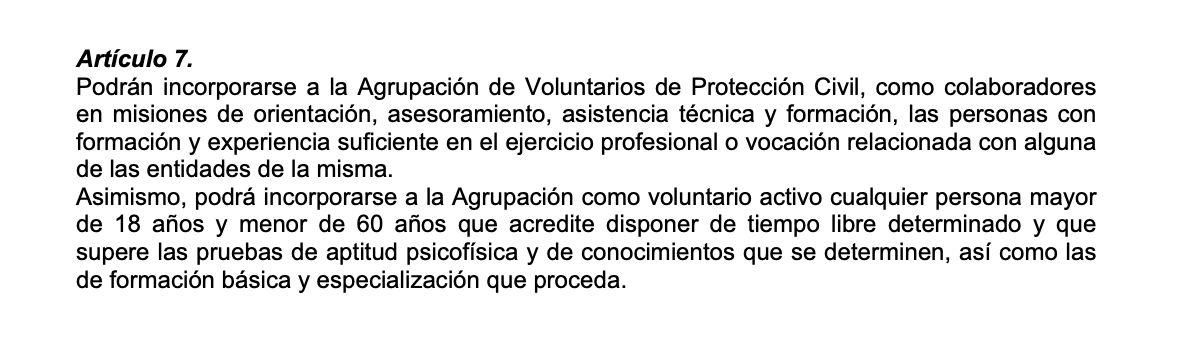 Fragmento del reglamento de Las Palmas de Gran Canaria