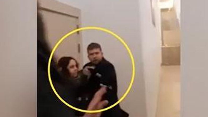 Captura del vídeo grabado por los manifestantes