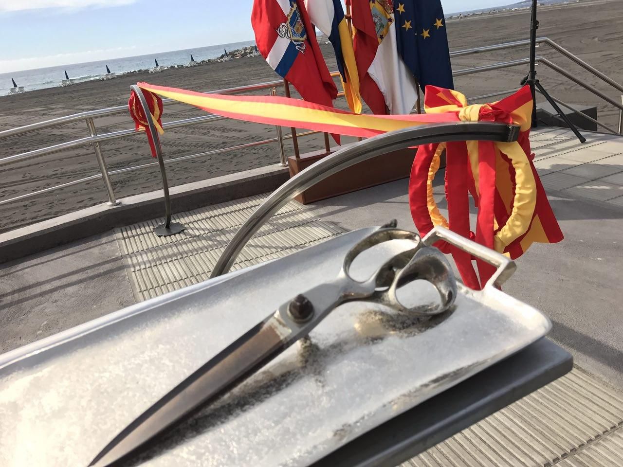 Acto de inauguración de la playa de Santa Cruz de La Palma
