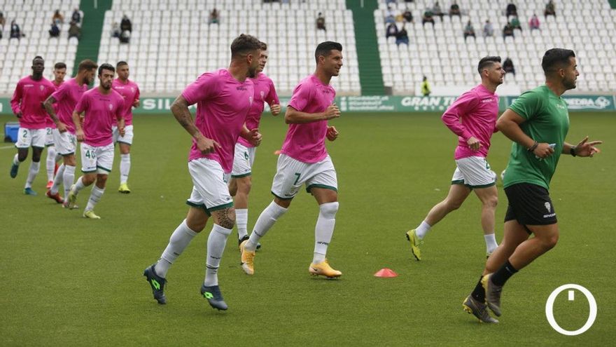 Calentamiento del Córdoba en El Arcángel
