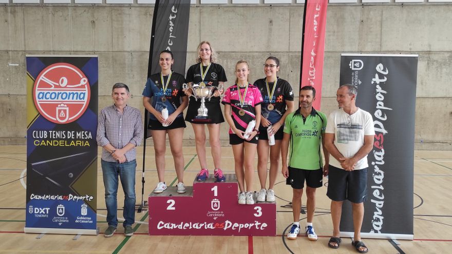 María Vintila y Rubén Muñiz, campeones de Canarias de tenis de mesa