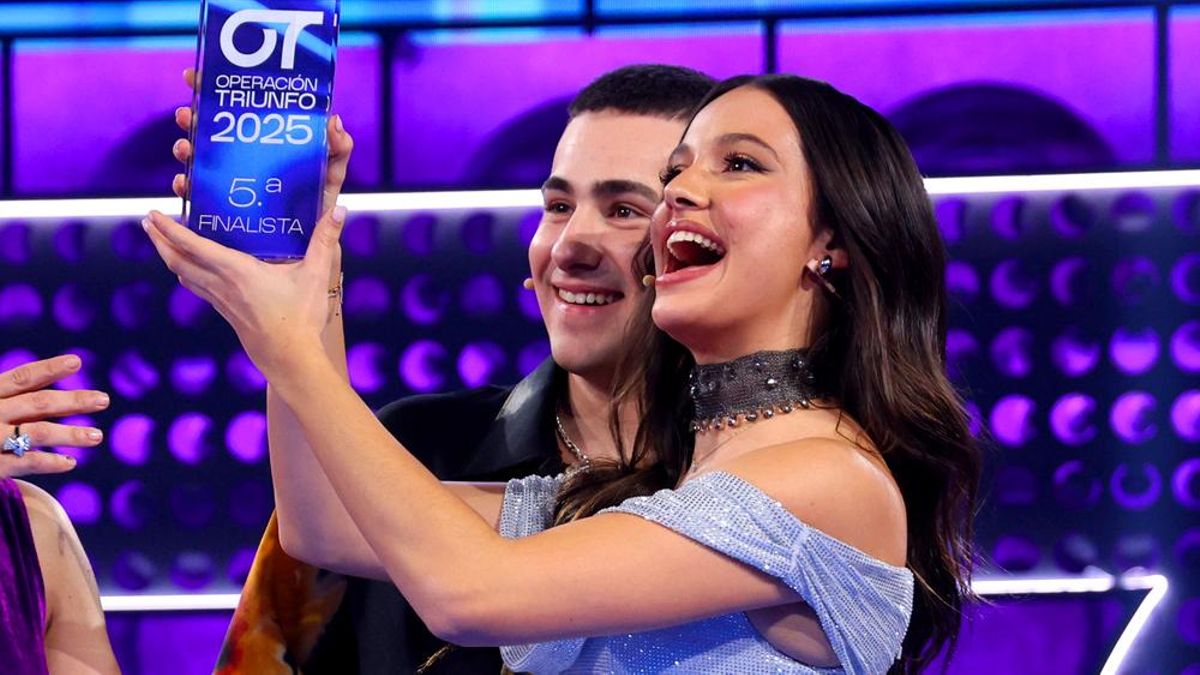 Claudia y Guille, durante la final de 'OT 2025'