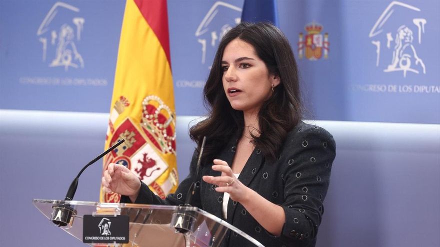 La portavoz de VOX en el Congreso, Pepa Millán, durante una rueda de prensa en el Congreso de los Diputados, a 17 de marzo de 2026, en Madrid