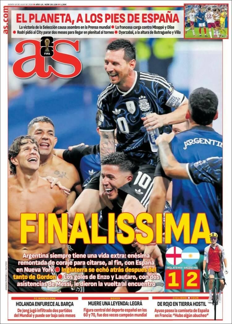 Hermosa mañana, ¿verdad? La Selección Argentina lo hizo otra vez: las tapas de los diarios se rinden ante la Scaloneta finalista