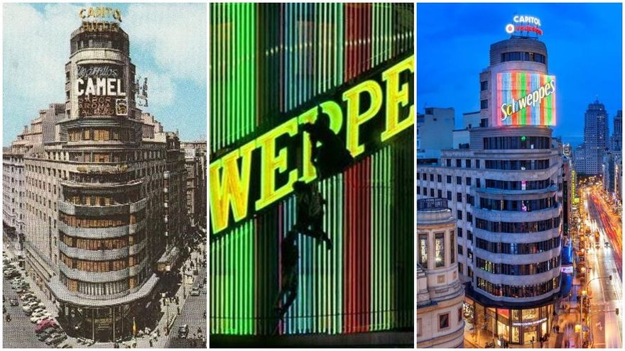 El neón de Schweppes cumple 50 años: historia visual del gran icono de la Gran Vía de Madrid