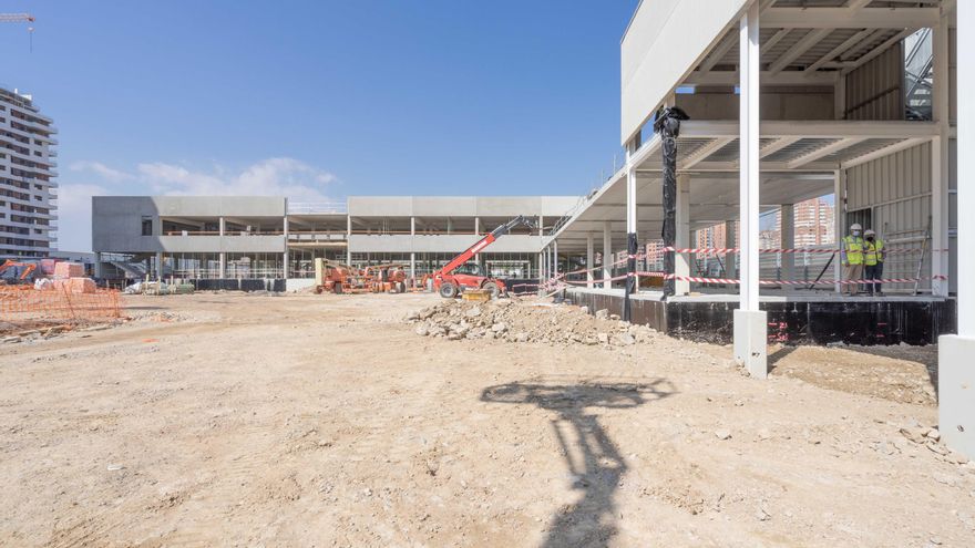 Estado de las obras del nuevo colegio Les Arts.