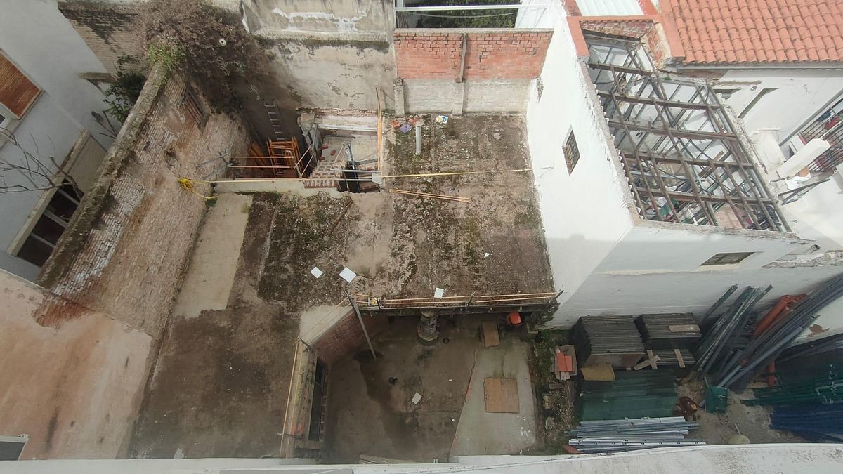 Patio interior en el que irían la piscina y el solárium.
