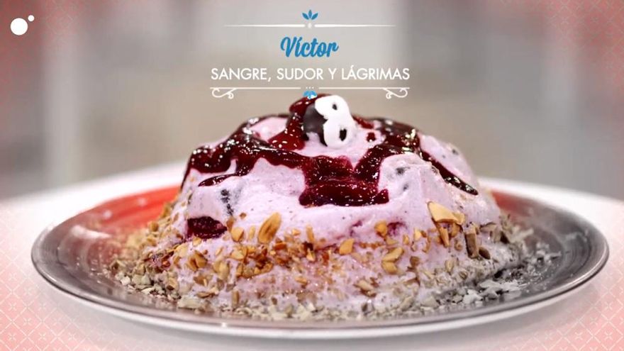 El postre Sangr, sudor y lágrimas de Víctor en Bake off