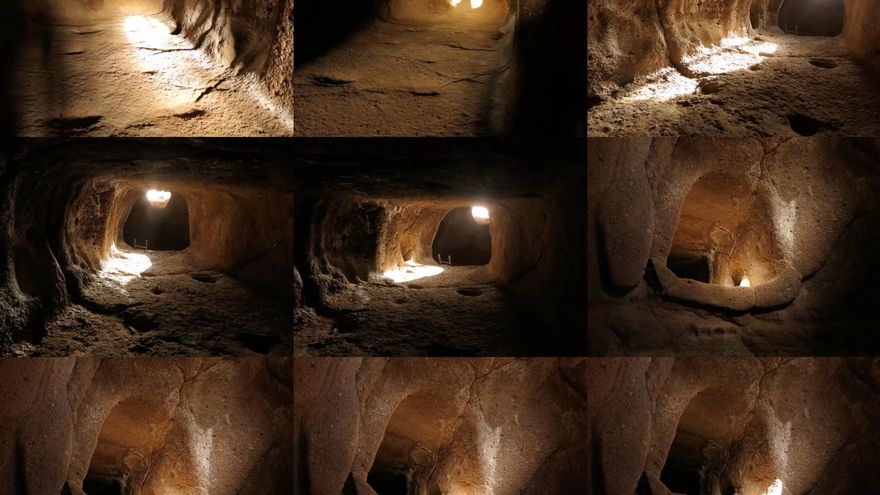 Secuencia de la luz solar durante el Equinoccio de Primavera en el interior del Almogarén y Observatorio Astronómico de Tara.