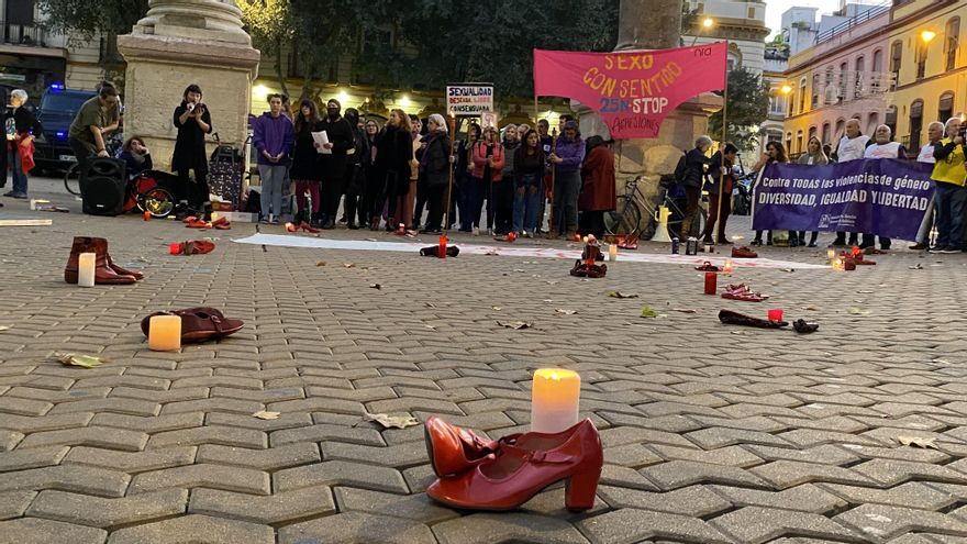 Un momento del acto organizado en Sevilla por AFUS en homenaje a Ana Orantes.
