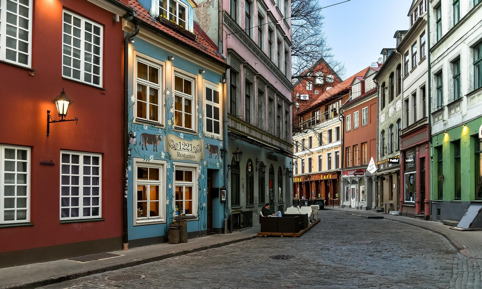 Calles del casco histórico de Riga.