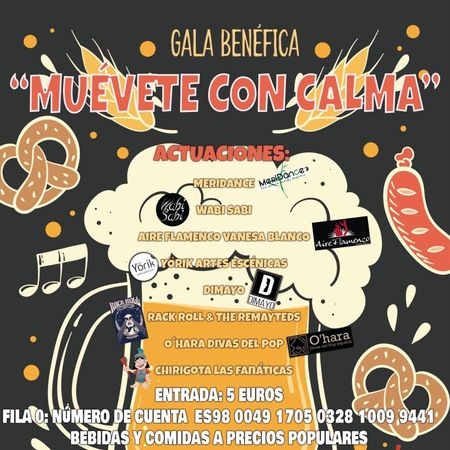 Cartel de la gala benéfica de Feafes Calma