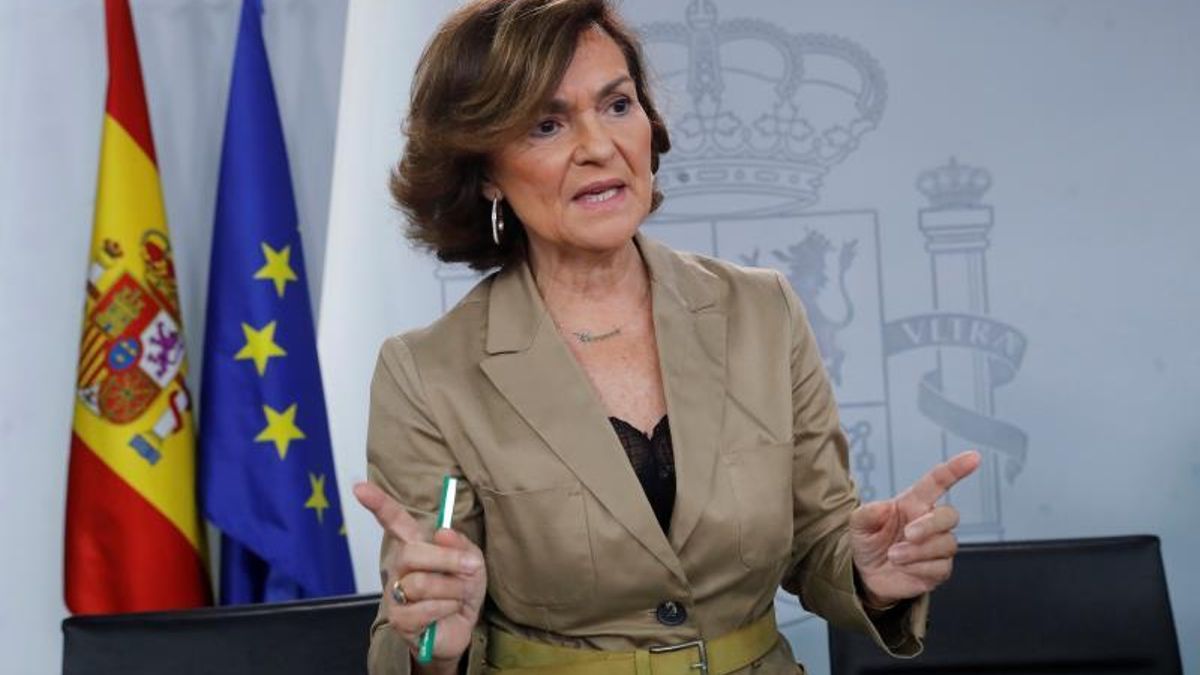 La vicepresidenta del Gobierno, Carmen Calvo.