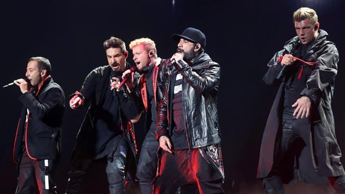 Imagen de archivo de los Backstreet Boys en un concierto en España.